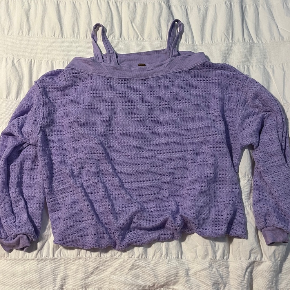 Free People purple off the shoulder top